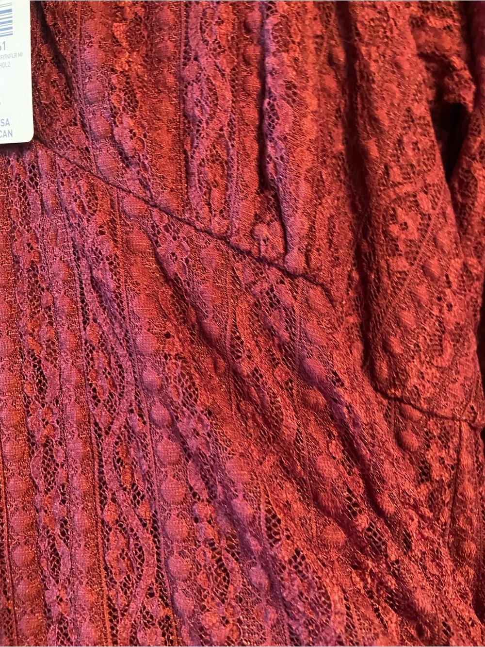 NWT Torrid Burgundy Lace Fit & Flare Dress Size 1X 14/16 Romantic Lace Midi - Picture 3 of 7